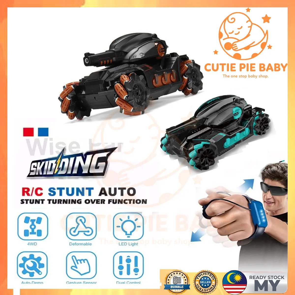 Hand Gesture 2.4G RC 4WD Water Bomb Tank RC Toy Shooting Competitive Controlled Remote Control Drift Car Kids Boy