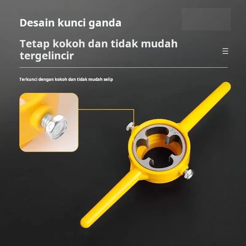 【Habiskan inventaris dan jual dengan harga rendah】Set 6 buah alat pembuat ulir pipa air, alat penyadap pipa air, alat pembuat ulir pipa ppr manual 1