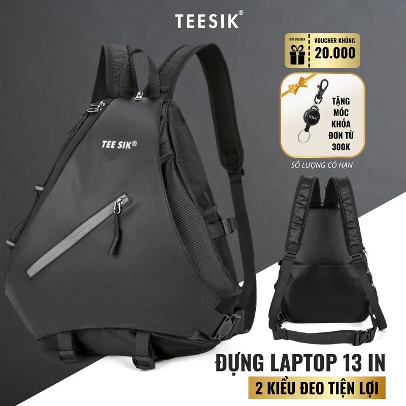 Túi nam đeo chéo đẹp TEE SIK cặp đeo chéo cho nam đeo chéo 1 hoặc 2 quai đựng ipad 12 in chất liệu oxford unisex nhiều ngăn bag TS67