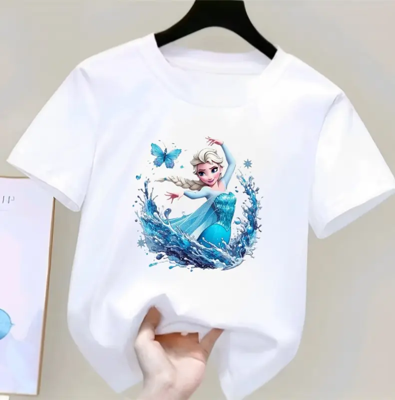 Kaos Anak Satuan Perempuan Ideal Usia 2-10 Tahun Cewek Pakaian Anak-Anak Frozen 0