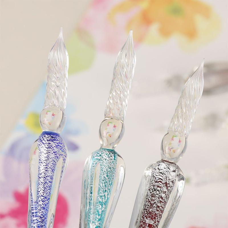 Product Introduction of New Dipping Gift Signature Drip Fountain Pens Glass Filling Ink Dip Pen 14