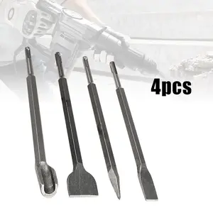4pcs Mata Bor Bobok Beton SDS / Pahat Flat Chisel Bobok Beton Tembok 250mm