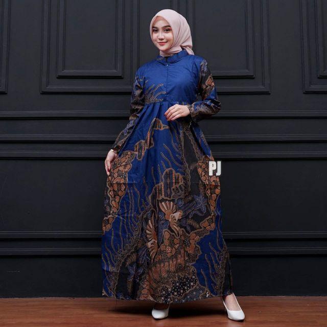 Product Introduction of couple batik pasangan_baju batik kondangan_gamis lebaran_atasan batik pria_seragam batik lebaran Muslim Wanita Sarimbit Keluarga Setelan Katun Dress Panjang Remaja Motif 11
