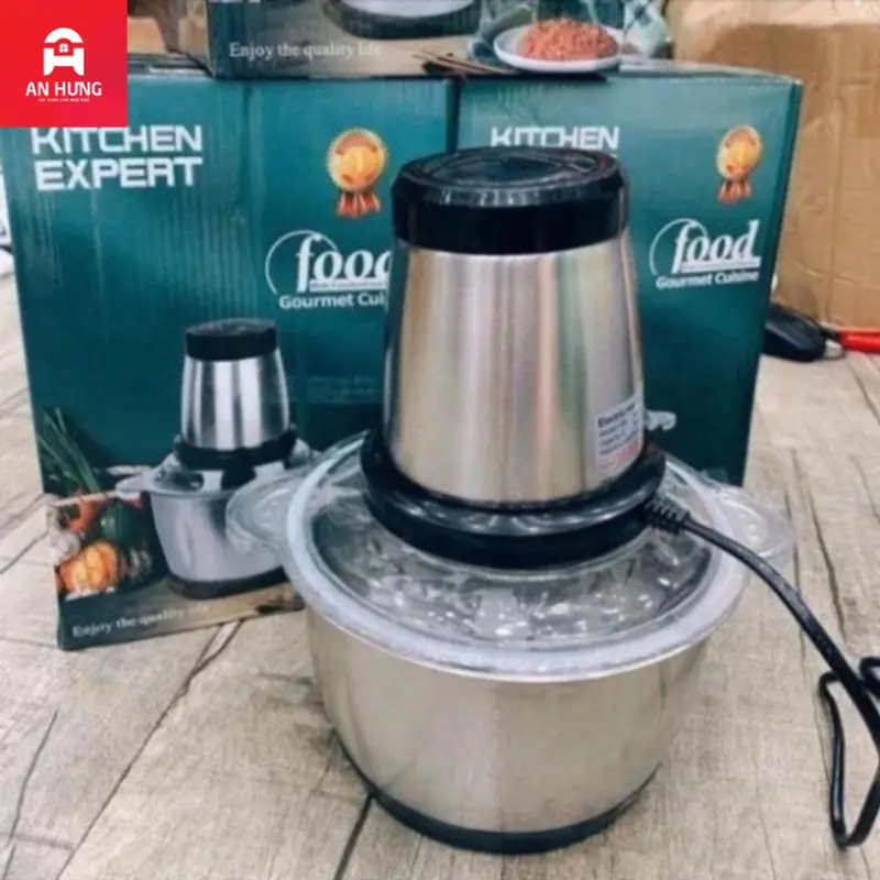 Máy Xay Đa Năng Kitchen Expert Inox 4 lưỡi dung tích 2L , công xuất cao Xay Sinh Tố , Xay Thịt ... 3
