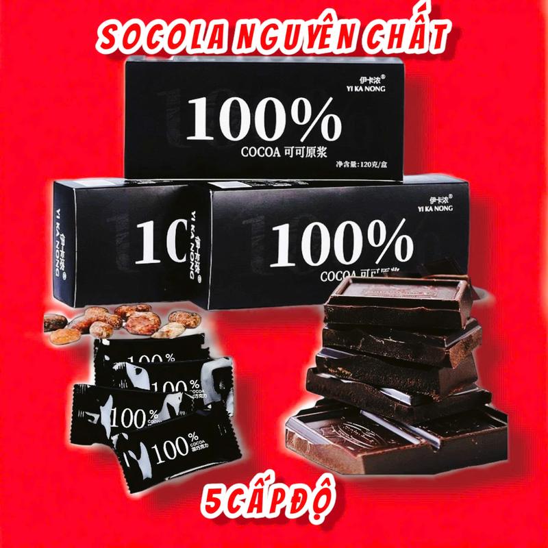 Socola Đen Nguyên Chất 5 Cấp Độ Đắng Food Ăn Vặt Chocolate Snack