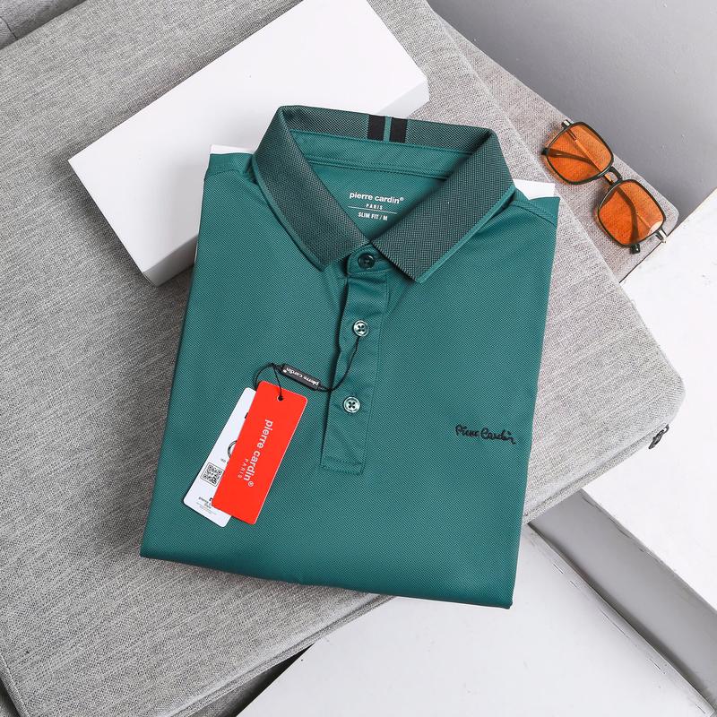  Áo Polo áo thun nam màu xanh bồ đội hàng xuất dư xịn vải thun lạnh dệt lỗ kim mẫu Hàn hè 