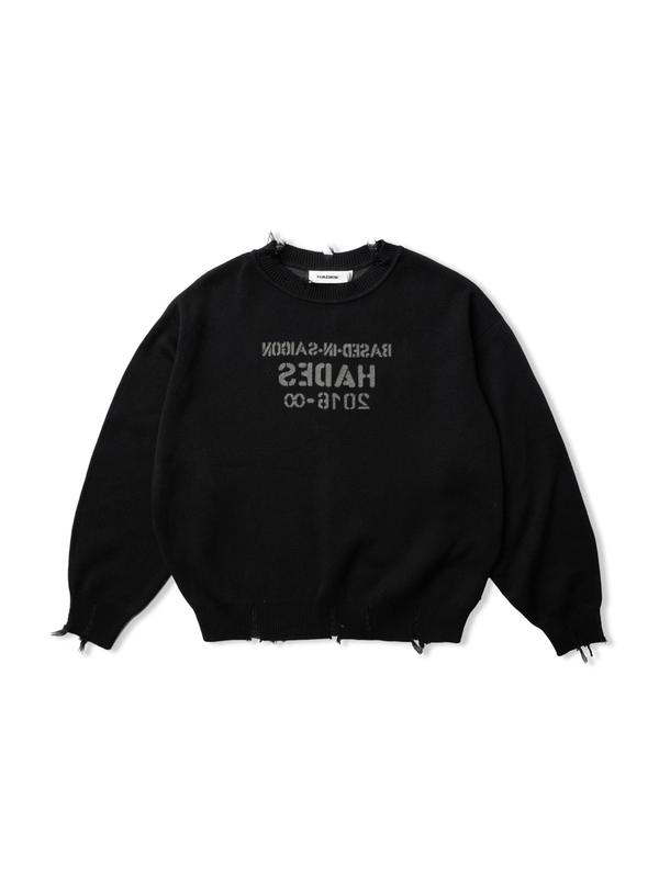 HADES Monolith Knit - BLACK - HADES Brand chính hãng Áo sweater dài tay knit màu đen