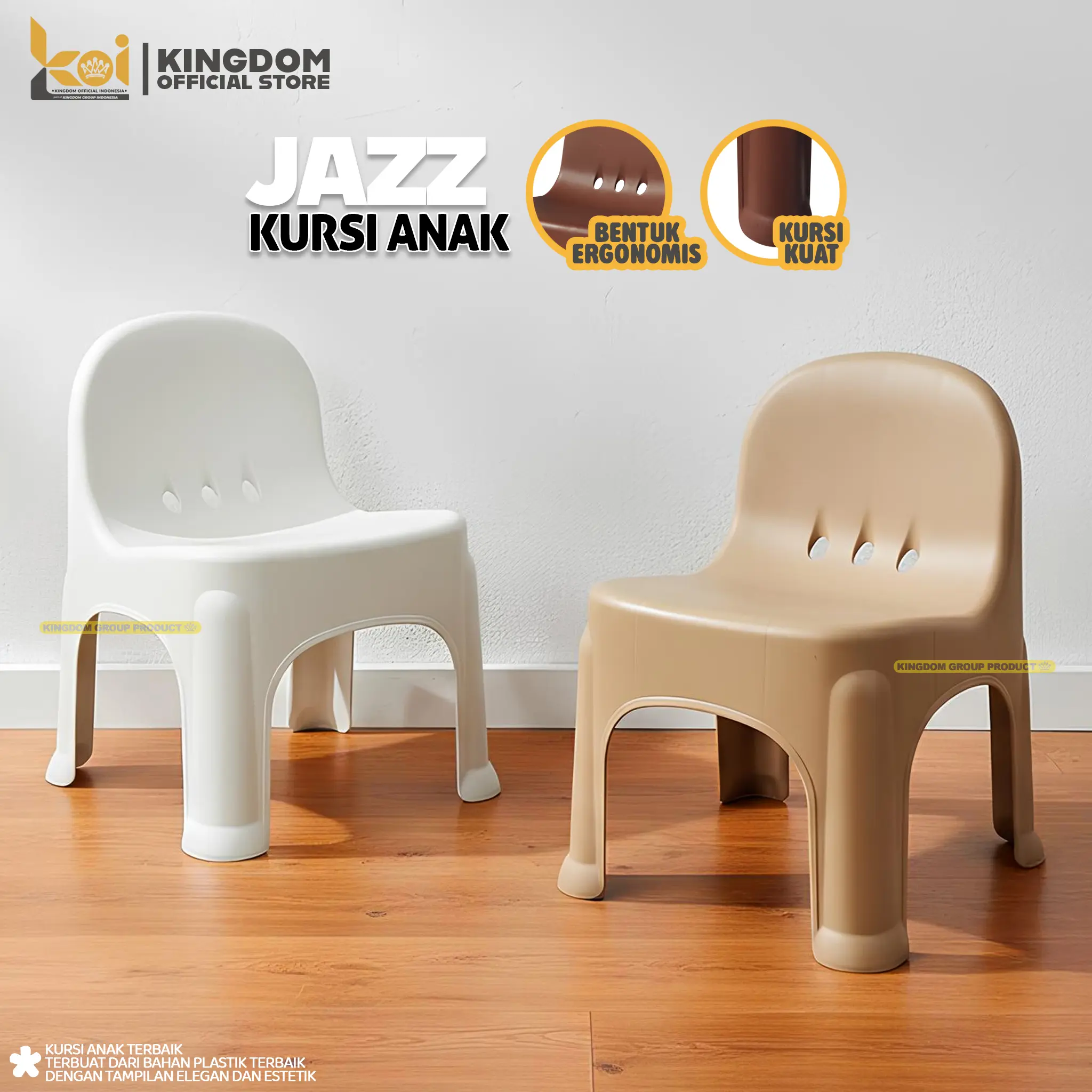 Kingdom Official Indonesia - Kurs Anak / Kursi Belajar Anak / Kursi Makan Anak Baby Chair - Jazz