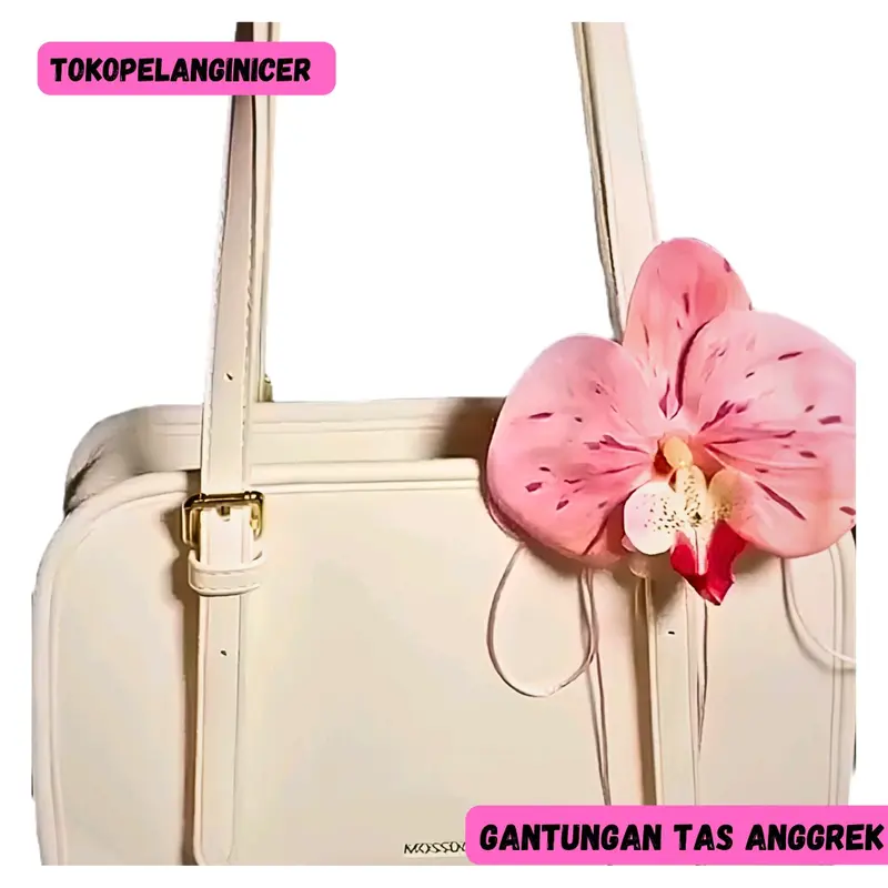 Orchid Bag Charm-Gantungan Tas Bunga Anggrek- Orchid Coker-Orchid Keychain-Gantungan Kunci Bunga Anggrek-Bag Charm Orchid Korea- Kalung Orchid 2