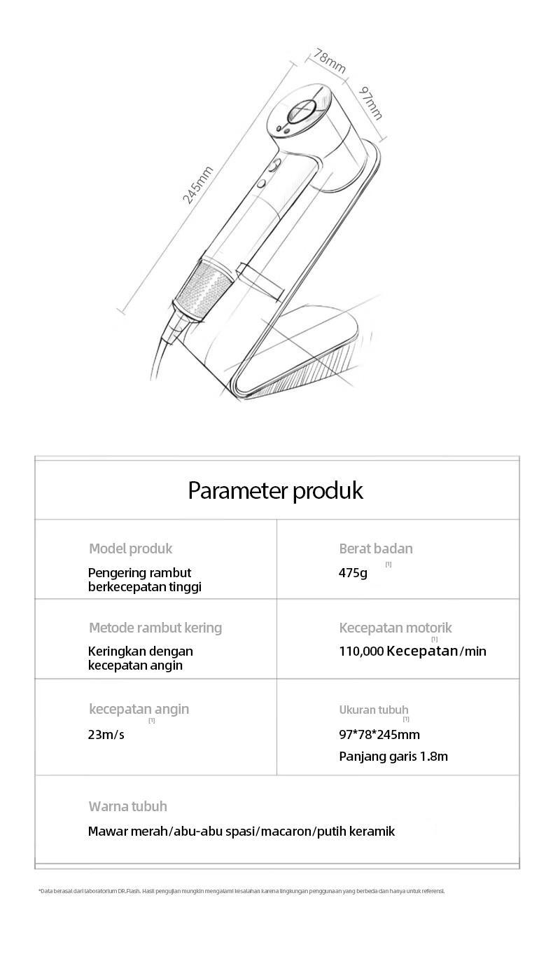 【COD Dr Flash】 ion negative Pengering Rambut Dryer 110.000 Putaran Kecepatan Tinggi - Hairdryer 1600w 5 1 hair 【COD Dr Flash】 ion negative Pengering Rambut Dryer 110.000 Putaran Kecepatan Tinggi - Hairdryer 1600w 5 1 hair