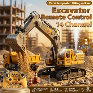 [EKSKLUSIF LIVE ZAFRANALIF26] Mainan RC Excavator 1:14 Besar - Beko Remote Control 14CH Alat Berat Konstruksi Hadiah Anak Cowok