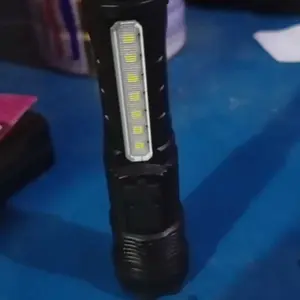 Senter LED Charger 3 Mode Terang Anti Air Senter Saku Mini 118