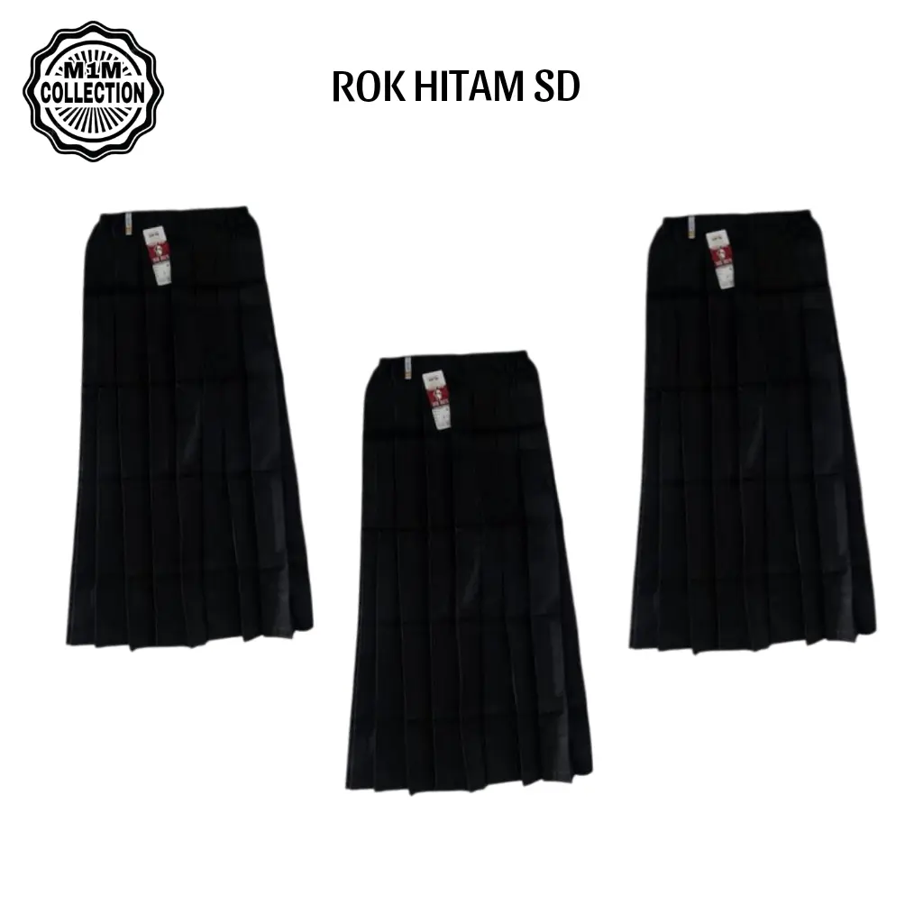 Rok Seragam Sekolah Warna Hitam Anak Perempuan Madrasah Mi Panjang Rok Hitam Seragam Sekolah SD Mi Panjang Full Rempel Fashion