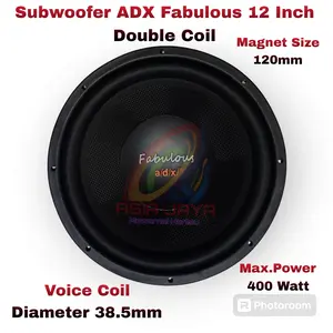 Subwoofer ADX Fabulous 12 inch Double Coil Hitam