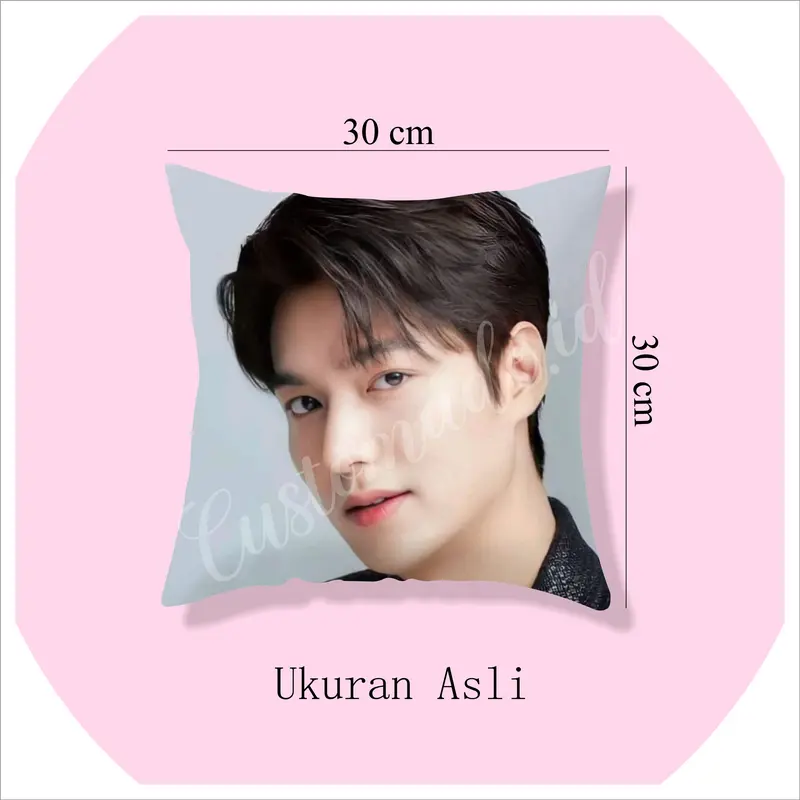 Bantal Lee Min Ho 30x30 cm/ Bantal Custom / Bantal Korea / Bantal Empuk Sarung Silikon 3
