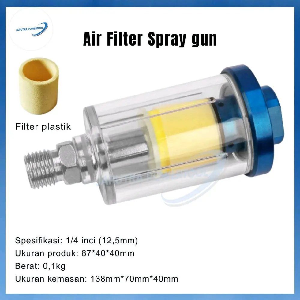 Air Filter Spray Gun Water Separator Udara Angin Kompresor 1/4" Water Oil Separator