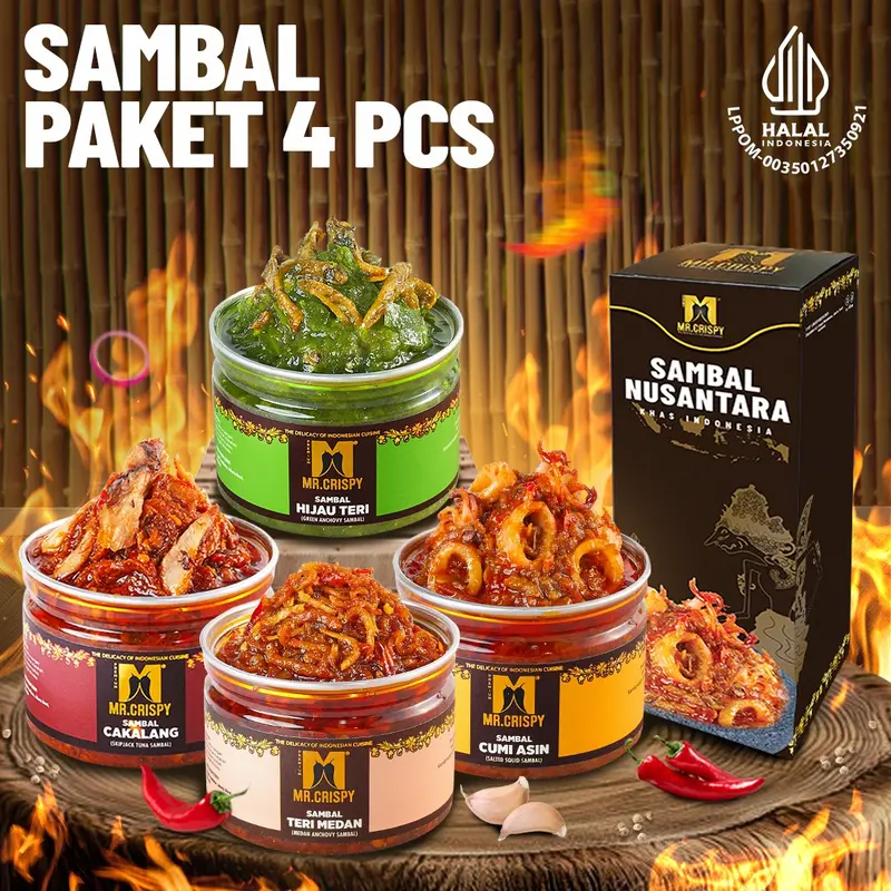 PROMO PAKET SAMBAL 4 PCS HEMAT MR CRISPY 0