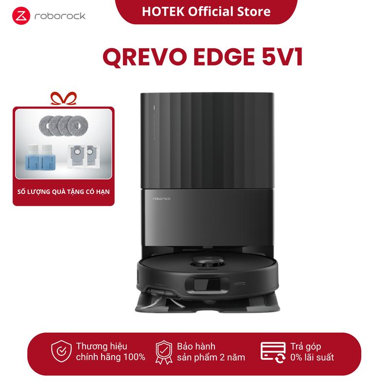   Bộ quà tặng kèm:02 túi rác+ 04 giẻ lau+ 02 nước lau sàn200ml Robot Máy Hút Bụi Lau Nhà Làm Sạch Roborock Qrevo Edge 5V1 | QRevo Pro - Chính Hãng Bản Quốc Tế  – Bảo hành 24 tháng 