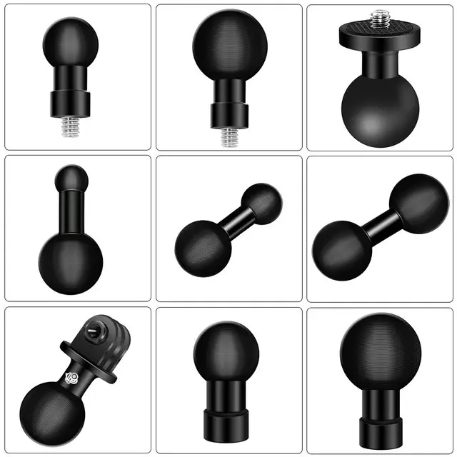 Bộ Chuyển Đổi vít nhôm 1 / 4 Sang Đầu bi 25mm, Đầu Nối Giá Đỡ 1 Inch, Thích Hợp Cho Gopro 10 / 9 Và Insta360, Giá Đỡ Camera Hành Động Xe Máy