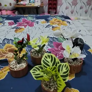 Paket Bunga 4pcs sesuai foto artificial vas aesthetic warna sesuai stok