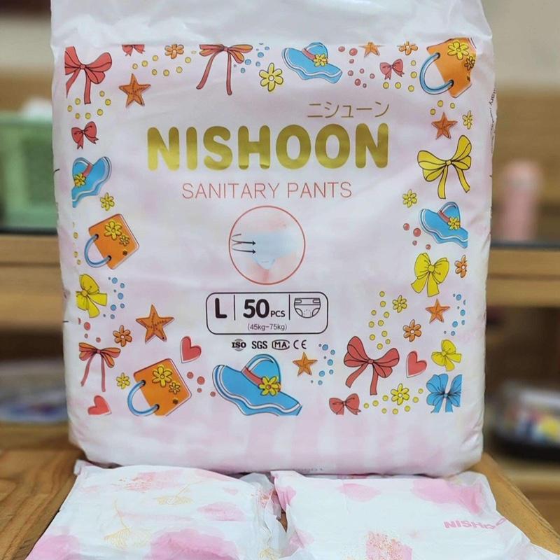    Có Che Tên   Combo 100 Băng Vệ Sinh Dạng Quần  NISHOON  TỪ 30kg-90kg  Mặc Thoải mái 