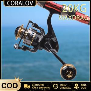 CORALOV Cheap Fishing Machine Jigging Reel Max Drag 30KG Spinning Rod No Warranty Budget Friendly Fishing Equipment