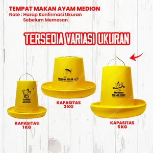 Medion Tempat Makan Ransum Ayam Pakan Broiler Kapasitas 1kg 3kg 5kg