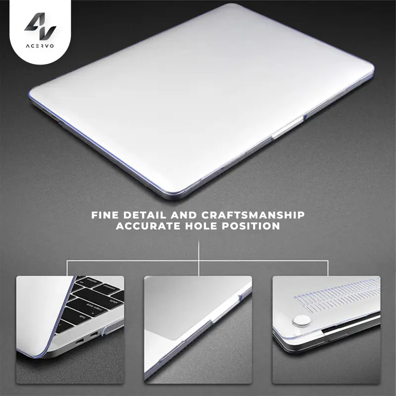 Crystal Case Clear Hard Case Bening Transparan Compatible with M*cB00k Pro 13” / Air 13” 13.6” M1 M2 M3 2020 2021 2022 2023 2024 2