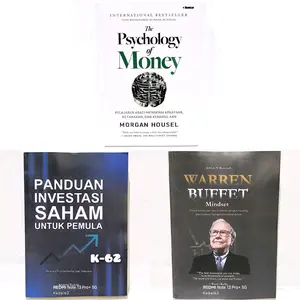 PAKET 3 BUKU BESTELLER The Psychology Of Money + Panduan Investasi Saham Untuk Pemula +  Warren Buffet Mindset
