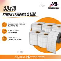 Gambar SATO Stiker Label Barcode Thermal 33x15 MM 2Line Isi 2.000 Pcs untuk Printer Barcode Direct Thermal Xprinter, Zebra, Argox dari Autobarcode Kota Surabaya 4 Tokopedia