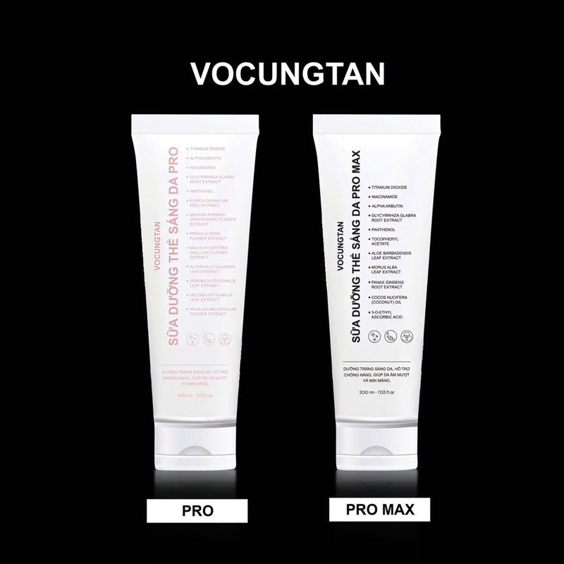 [Nam/Nữ - từ ngày 01/07 tăng giá] SỮA DƯỠNG THỂ SÁNG DA VOCUNGTAN 200ml - Hệ Chất Dưỡng Sáng Trắng Da, Dùng Ngày/Đêm, Hỗ Trợ Chống Nắng Tự Nhiên. CHẤT KEM BODY DƯỠNG TRẮNG SÁNG DA