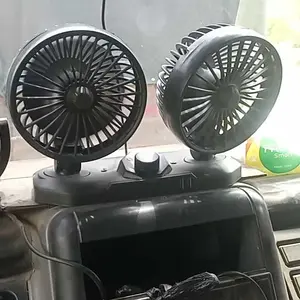 Kipas Mobil (2 Kipas + 2 USB Power-Bank) FLECO F-2021 Kipas Angin Mobil 24 Volt | Kipas Angin Mobil USB | Kipas Angin Mobil 2 Kepala | Kipas Angin 2 USB | Kipas Angin Zuma