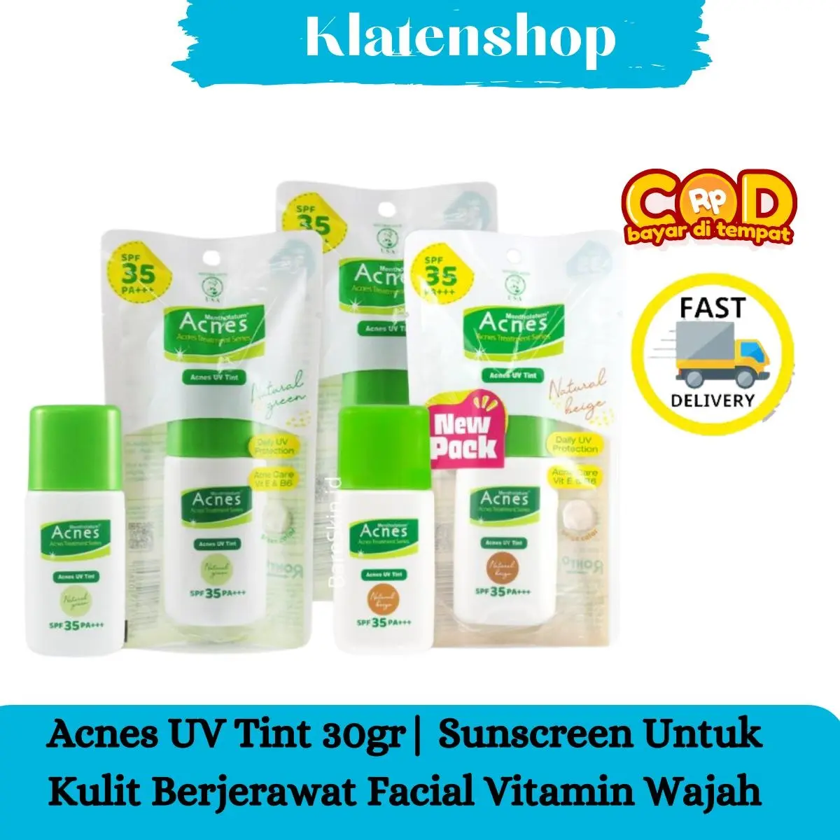 Acnes UV Tint 30gr| Sunscreen Untuk Kulit Berjerawat Facial Vitamin Wajah
