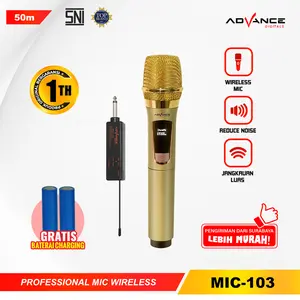 【COD】Advance MIC-103 Wireless Microphone Professional Single Mic Charger Garansi 1 Tahun Mikrofon