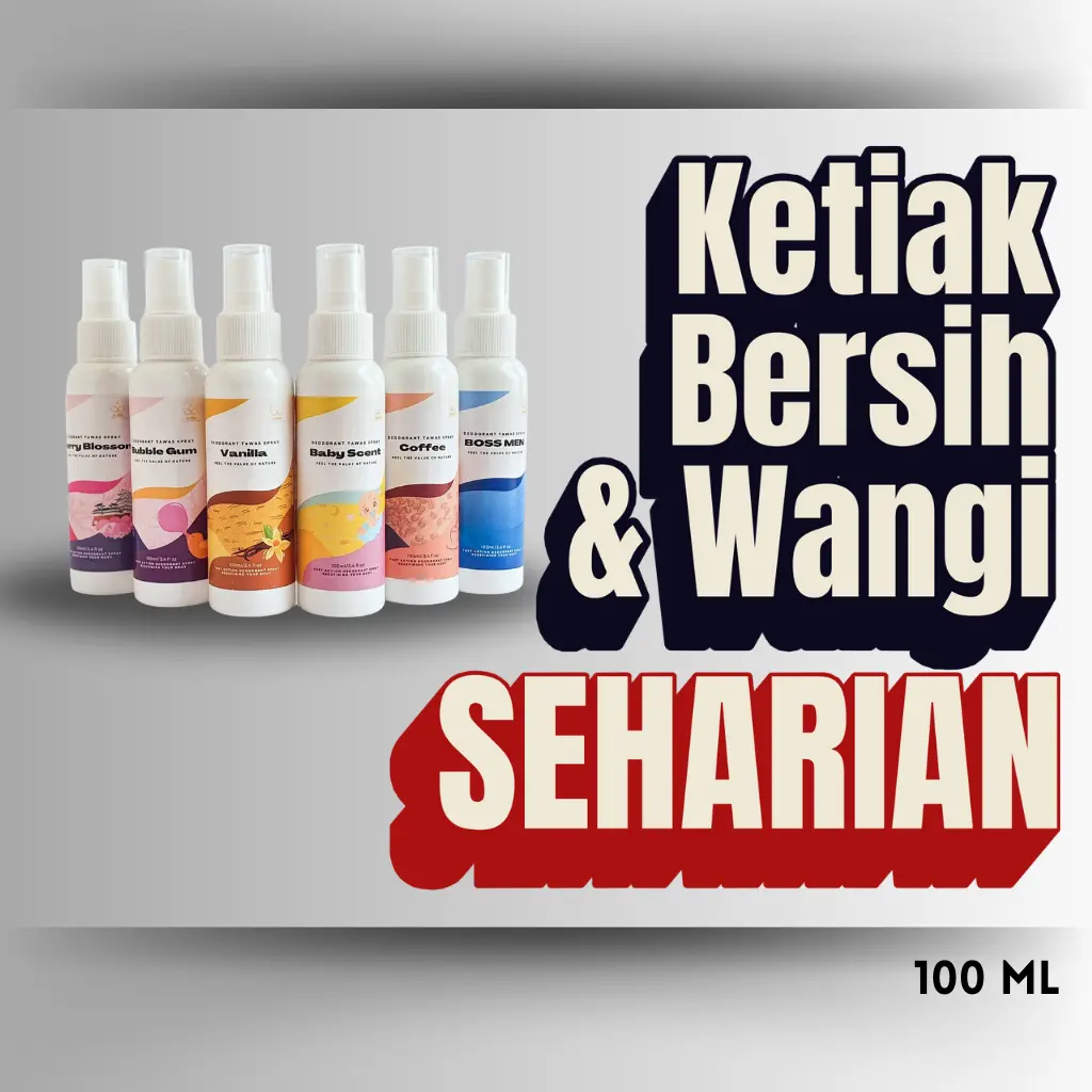 Deodorant Spray 100ml deodorant tawas Cair Bau Bunga