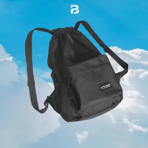 Tas Serut tas olahraga Tas Sekolah  Tas Pria Ransel Serut Multifungsi  Backpack Hitam