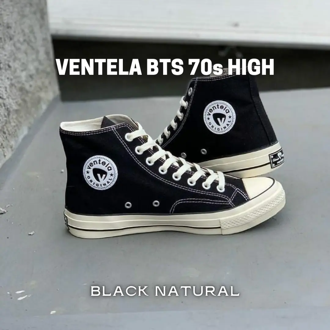 Sepatu Ventela BTS 70s Original Black Natural