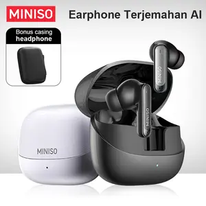 MINISO MS106 TWS AI Translation Headset  Video/Voice Call Translation Wireless Bluetooth 6.0 Earphone 134 Languages ​​Real-Time Translation Noise Reduction HD Call HIFI Sound Quality