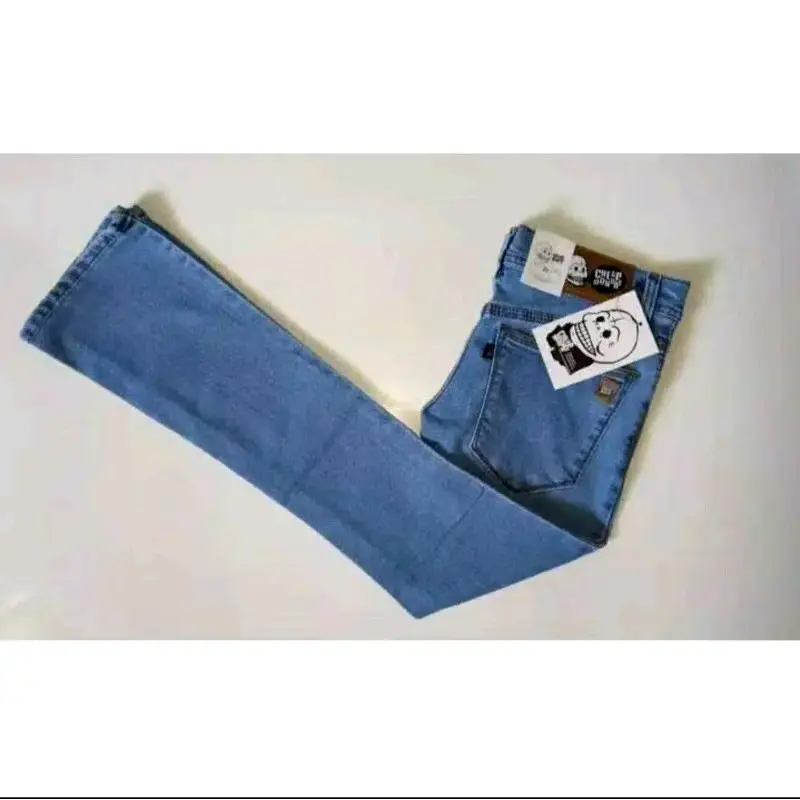 Men's Jeans Cutbray Pria Model Komprang Thn 90an Bahan denim Dewasa Hitam Celana Panjang 5