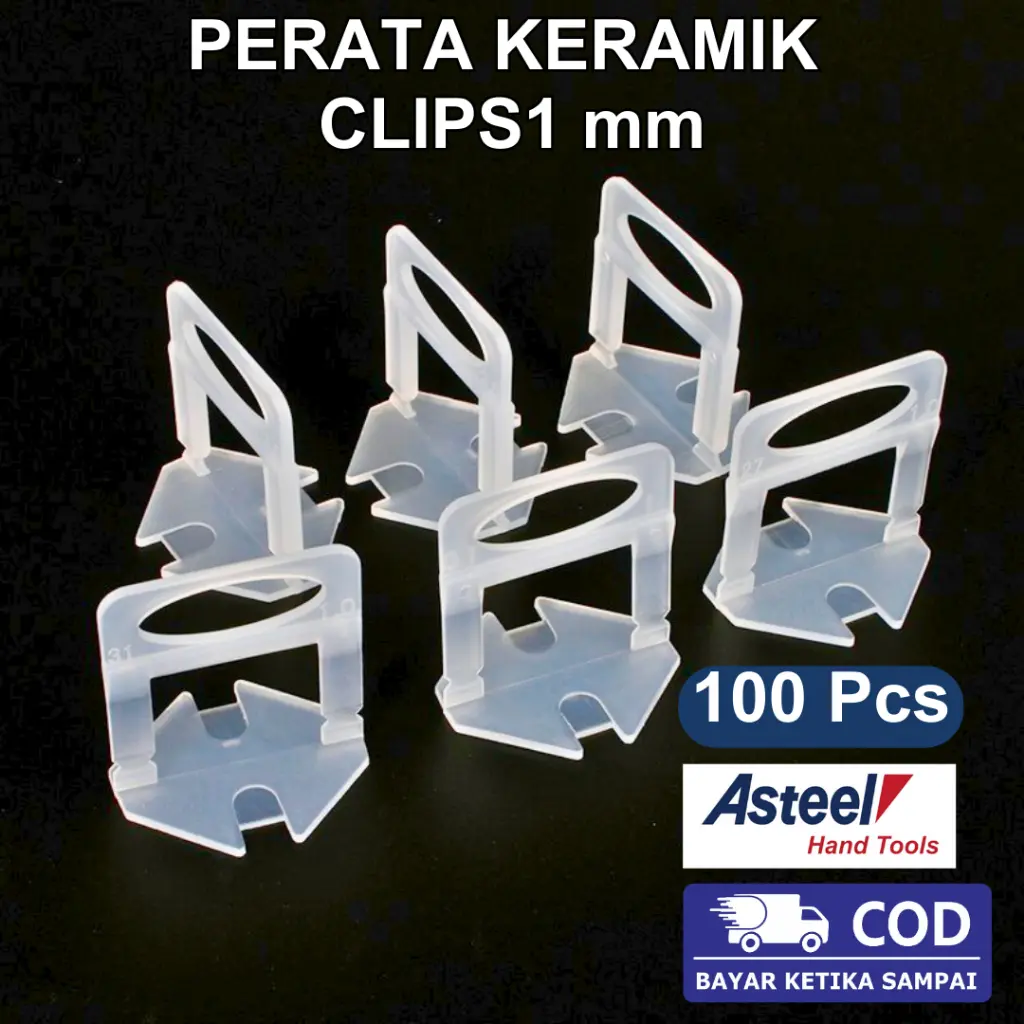 Alat Perata Pasang Keramik Granit Lantai ASTEEL Clip Klip Nat 1mm Ekonomi
