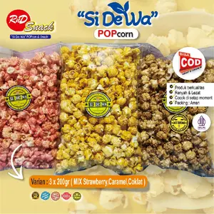 POPCORN MIX JUMBO MUSHROOM berat 600gr caramel coklat stroberi masing masing 200gr/pcs Snack Cemilan