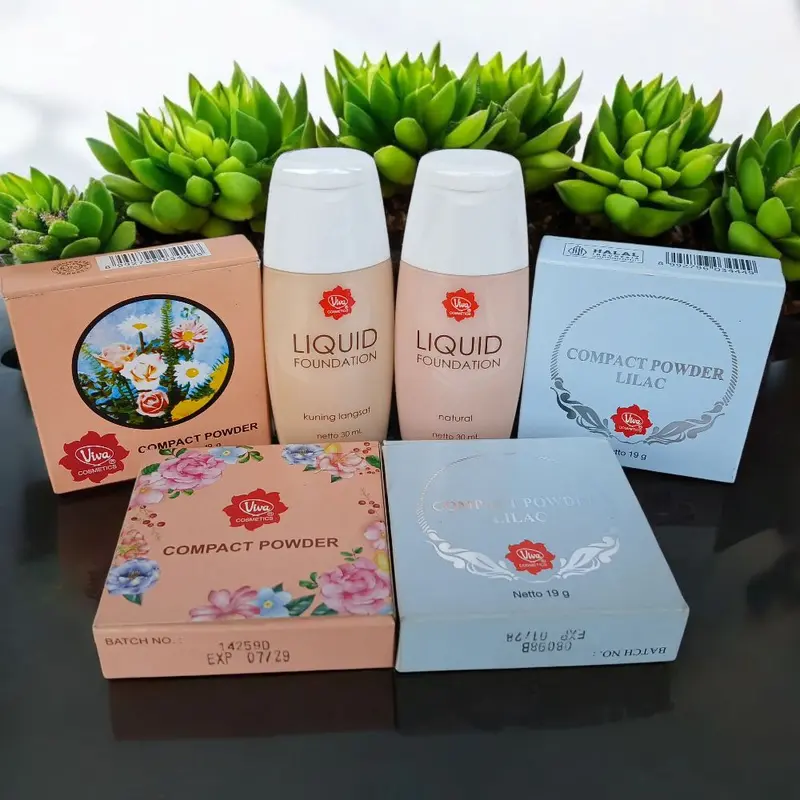 PAKET VIVA LIQUID FOUNDATION+COMPACT POWDER Set Kosmetik Wajah 0