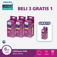 Gambar Paket Lampu Philips Beli 3 Dapat 4 Lampu Philips Filament Bohlam LED 6W ST64 E27 Kuning dari Philips lighting Jakarta Kota Administrasi Jakarta Timur 1 Tokopedia