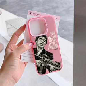 Funda para celular de la película Scarface con Al Pacino, adecuada para iPhone 16, 15, 14, 13, 12, 11 Pro Max, X, XR, XS Max, 8, 7 Plus - Cubierta trasera mate anticaídas