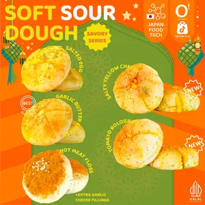 [PROMO GEDE GEDEAN] HALAL SOFT SOURDOUGH / ROTI LEMBUT RASA SALTED EGG / ABON SAPI PEDAS / GARLIC CHEESE [SATUAN]- ORU Indonesia Sari