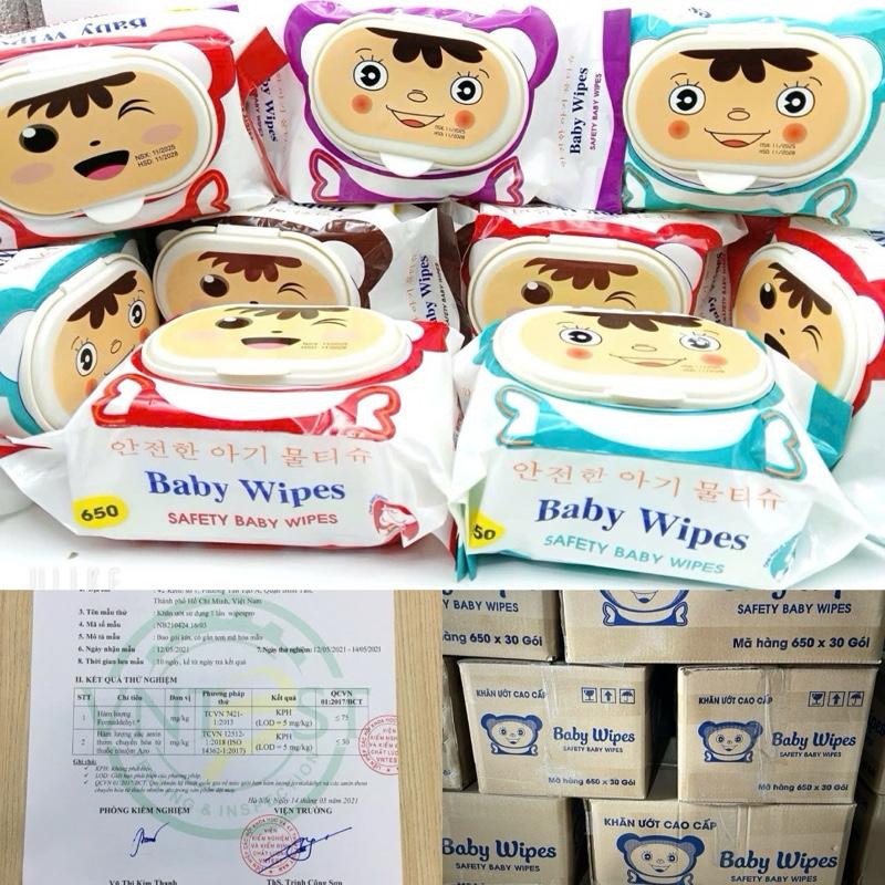 Combo (Thùng 30gói) khăn ướt Baby Wipes, trọng lượng mỗi gói (300-400gr), không mùi, không cồn, an toàn cho da bé, chất lượng.