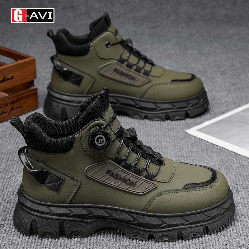 Giày Nam Avi- Giày bôt nam cổ lỡ kiểu dây nút vặn trẻ trung hiện đại mã H31 H81