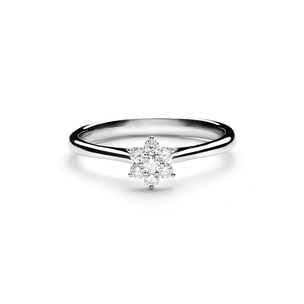 Lino and sons - Cincin Berlian F VVS (Sakura Diamond Ring)