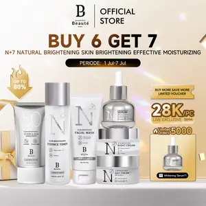 Premiere Beaute Whitening Paket Niacinamide Skincare 6PCS Set Wajah Moisturizing