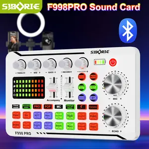 Siborie S9/F998PRO Soundcard Mixer Bluetooth Live microphone karaoke mixer live broadcast  External audio sound card equipment mobile computer universal